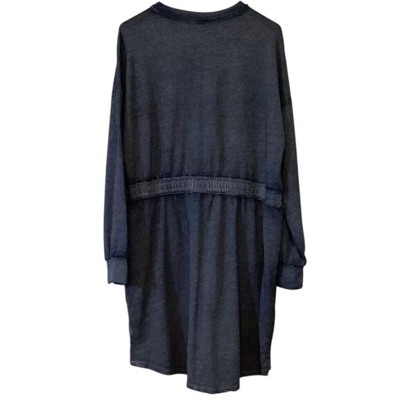 NWT Time and tru indigo blue sweatshirt dress elastic waist XXL - Picture 3 of 8